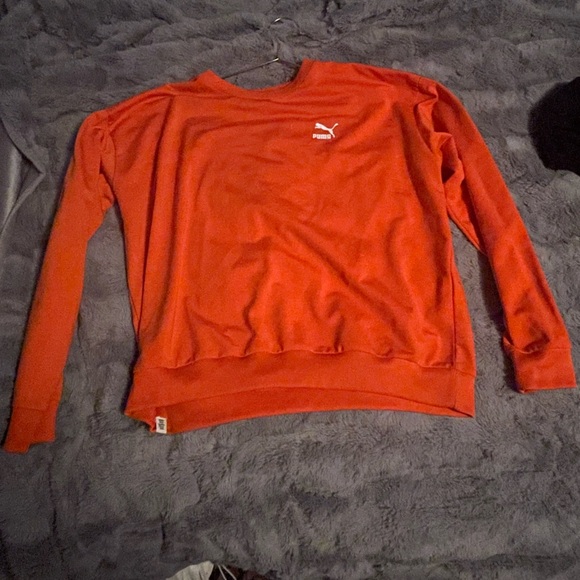 PUMA x ASOS Exclusive Jumper Sweatshirt Crewneck Orange with tape sleeve XXL - Picture 9 of 10